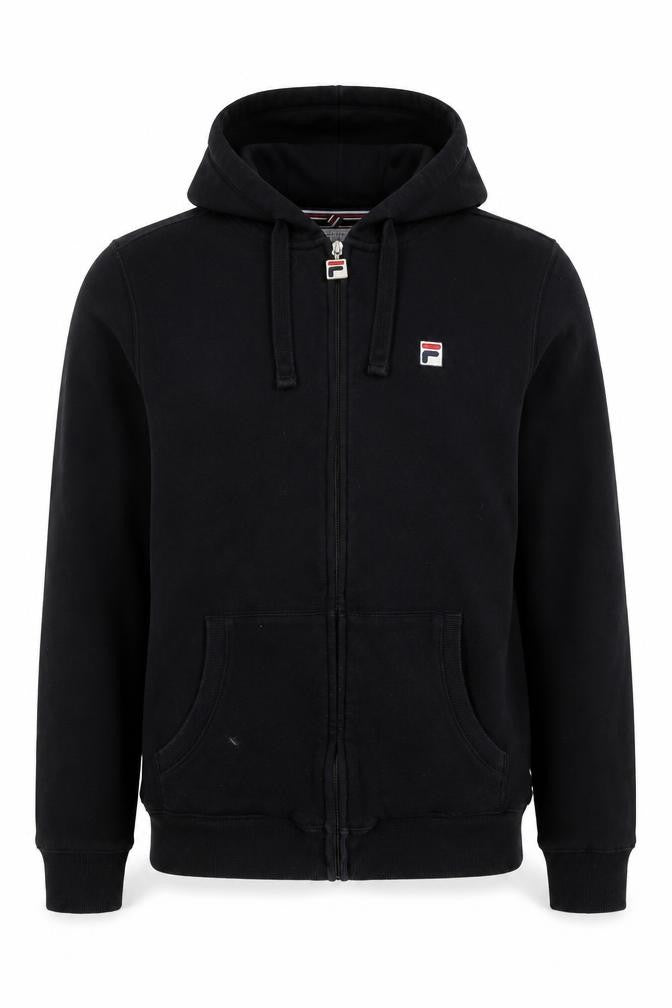 Fila White Line Men's Black Full Zip Hoodie Size M
