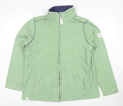 Lazy Jacks Women Green Full Zip Sweatshirt UK 14 Cotton Long Sleeve
