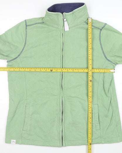 Lazy Jacks Women Green Full Zip Sweatshirt UK 14 Cotton Long Sleeve