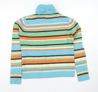 Jones New York Signature Women’s Multicoloured Striped Roll Neck Wool Jumper Size L