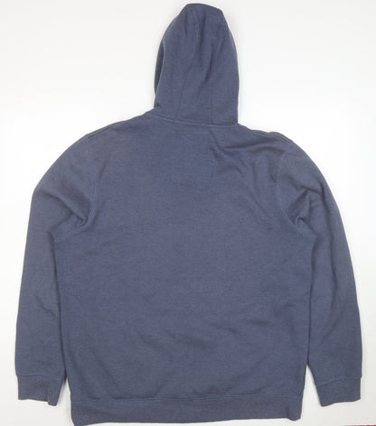 Brooklyn & Fox Men’s Blue Full Zip Hoodie XL Graphic Print