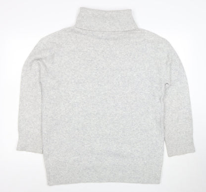 New Look Women’s Grey Roll Neck Long Sleeve Knit Jumper Size M