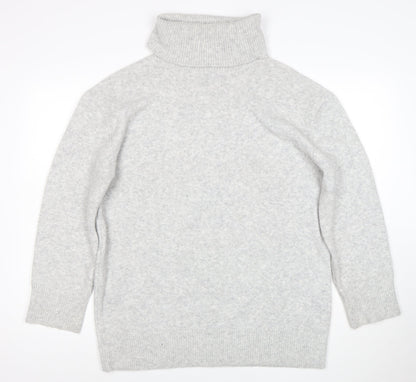 New Look Women’s Grey Roll Neck Long Sleeve Knit Jumper Size M