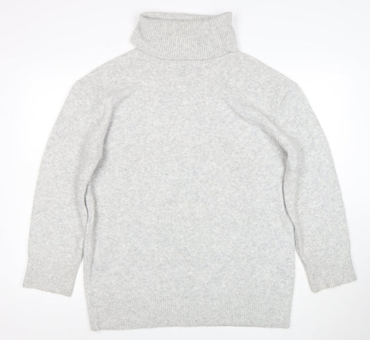 New Look Women’s Grey Roll Neck Long Sleeve Knit Jumper Size M