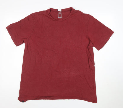 Decathlon Men’s Red Cotton Regular Fit XL Crew Neck T-Shirt