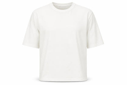 Front view of Marks & Spencer unisex white cotton crew neck short sleeve t-shirt, size 16