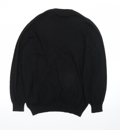 Marks and Spencer Men's Black Wool Silk Cardigan XL Classic Fit