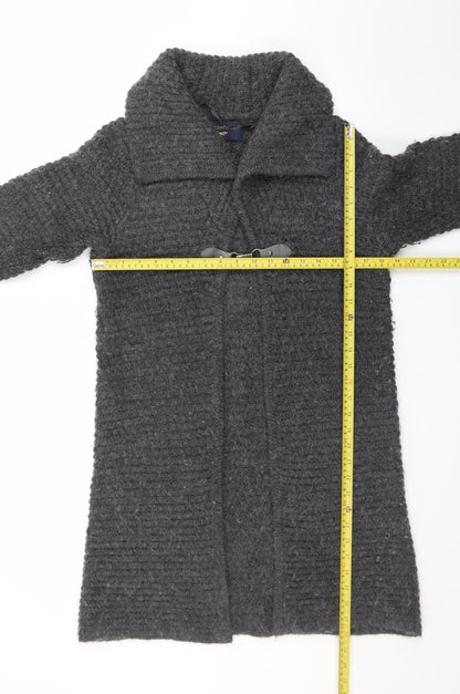 Paul Costelloe Men's Grey Wool Alpaca Chunky Knit Cardigan L