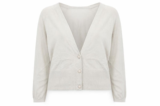 Principles Women Beige V-Neck Button Cardigan Size 14 Viscose Blend