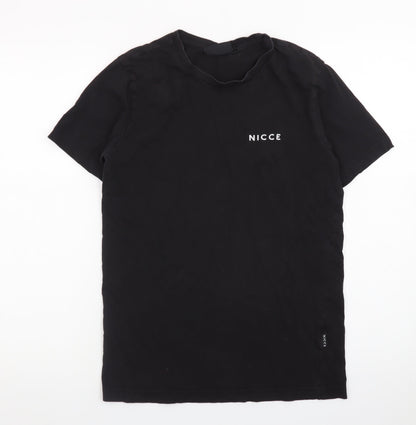 NICCE Mens Black Crew Neck Short Sleeve T-Shirt XS