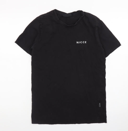 NICCE Mens Black Crew Neck Short Sleeve T-Shirt XS