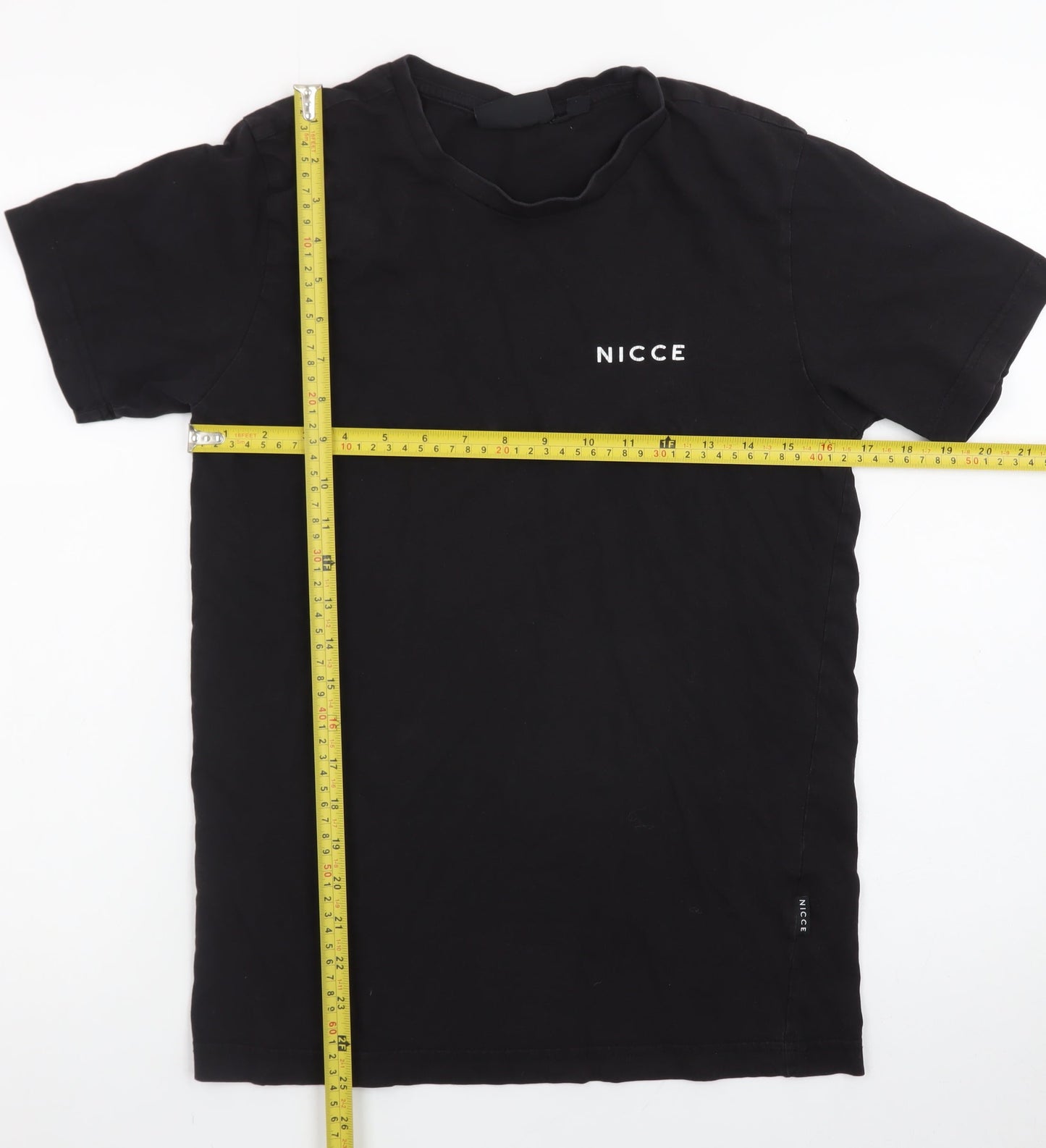 NICCE Mens Black Crew Neck Short Sleeve T-Shirt XS