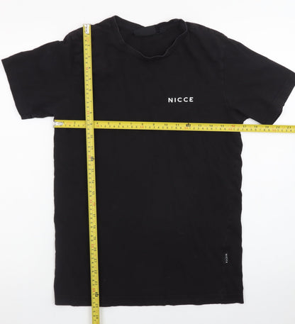 NICCE Mens Black Crew Neck Short Sleeve T-Shirt XS