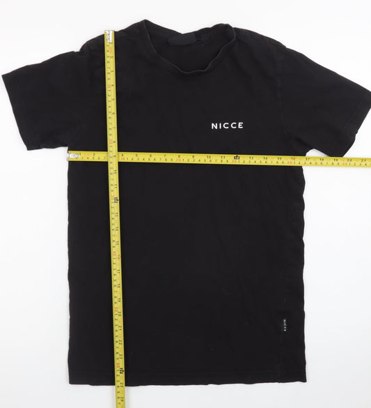 NICCE Mens Black Crew Neck Short Sleeve T-Shirt XS