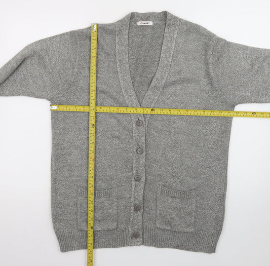 Damart Men's Grey Wool Blend Button Cardigan M Regular Fit