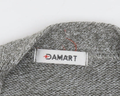 Damart Men's Grey Wool Blend Button Cardigan M Regular Fit