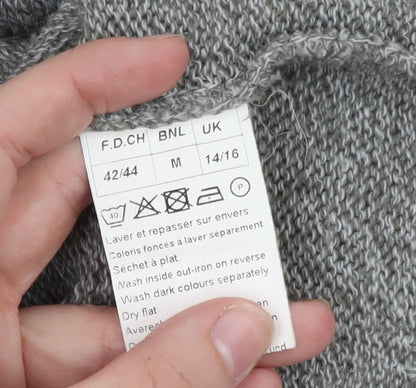 Damart Men's Grey Wool Blend Button Cardigan M Regular Fit