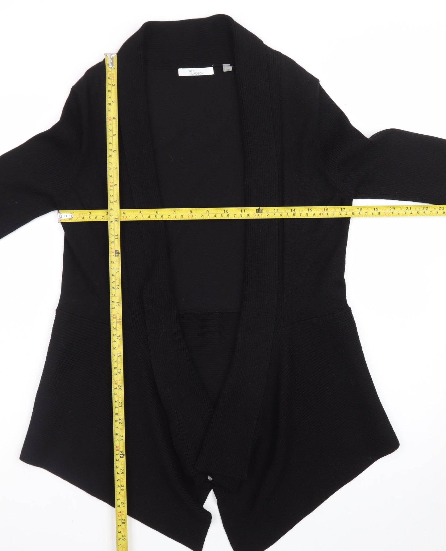 89th + Madison Women's Black Long Sleeve Knit Cardigan L