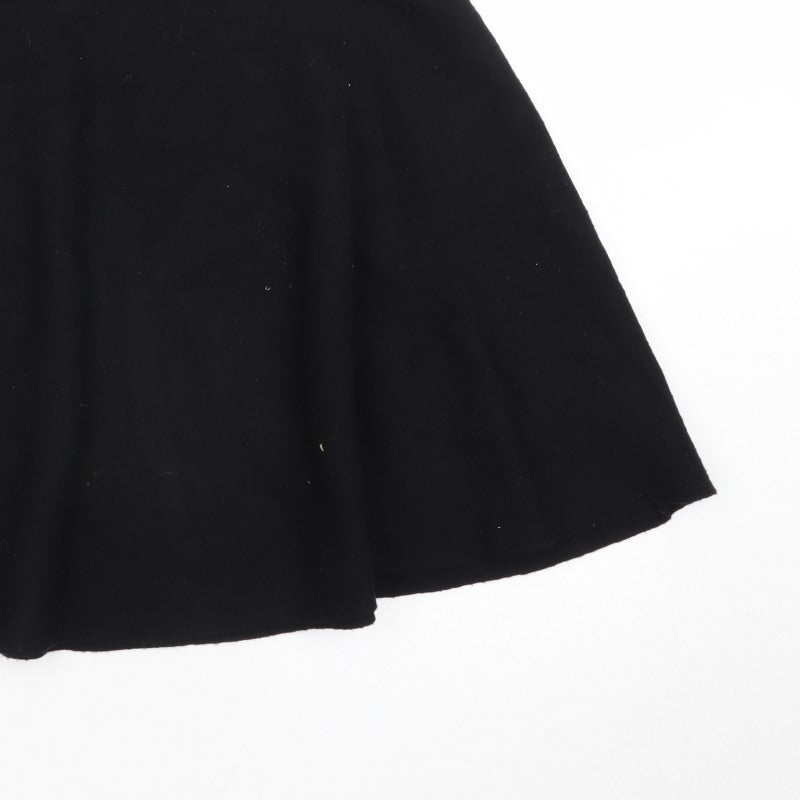 Y.A.S Women Black A-Line Skirt Size S Stretch Short Jersey