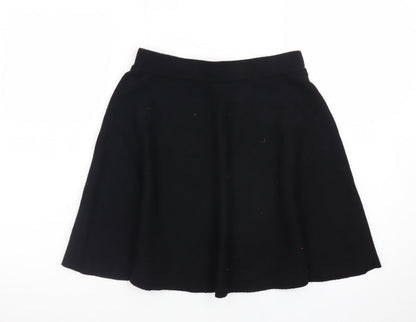 Y.A.S Women Black A-Line Skirt Size S Stretch Short Jersey