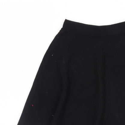 Y.A.S Women Black A-Line Skirt Size S Stretch Short Jersey