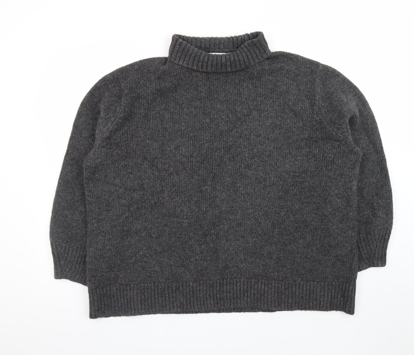 Rita Ora x Primark Women Grey Roll Neck Wool Blend Jumper Size M 12-14