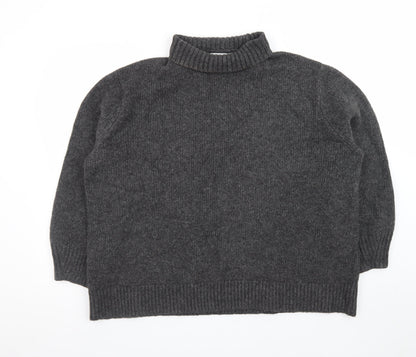 Rita Ora x Primark Women Grey Roll Neck Wool Blend Jumper Size M 12-14