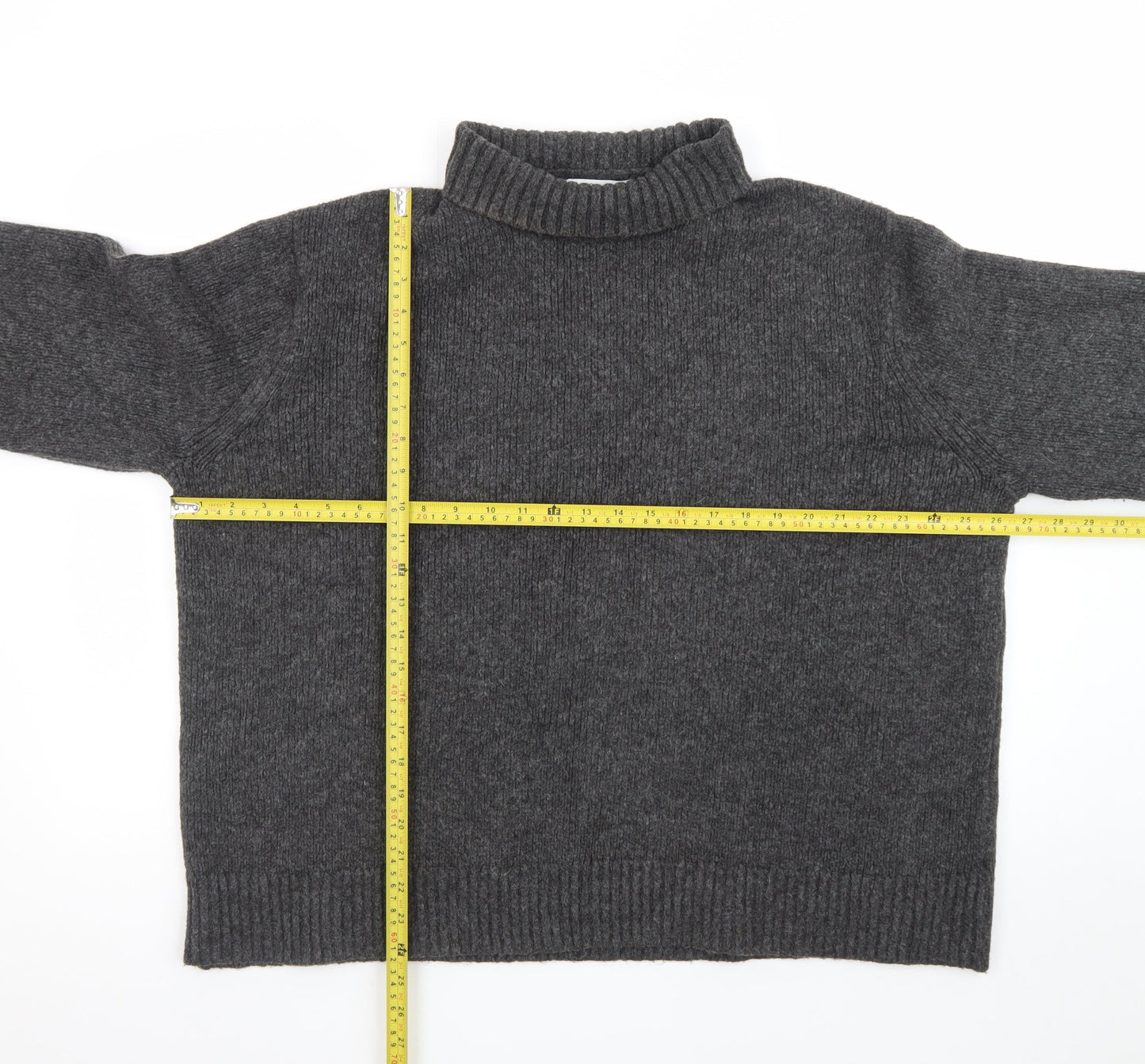 Rita Ora x Primark Women Grey Roll Neck Wool Blend Jumper Size M 12-14