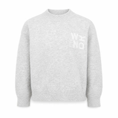 WKNDGirl Women Grey Crew Neck Pullover Jumper UK 8 Wool Blend