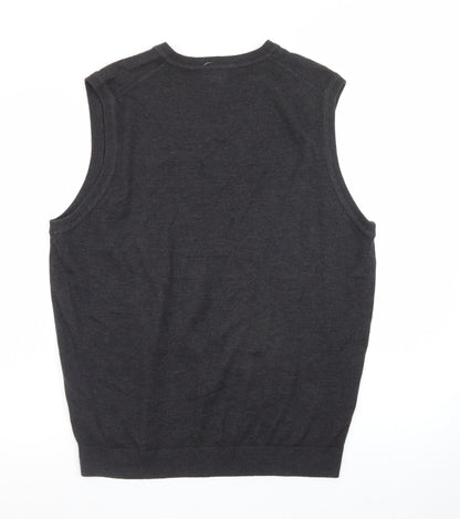 Van Heusen Men’s Black V-Neck Sleeveless Knit Vest M