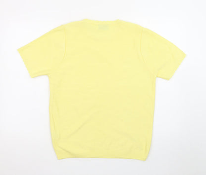 Alfred Dunner Women's Yellow Short Sleeve Knit Pullover Jumper Size S
