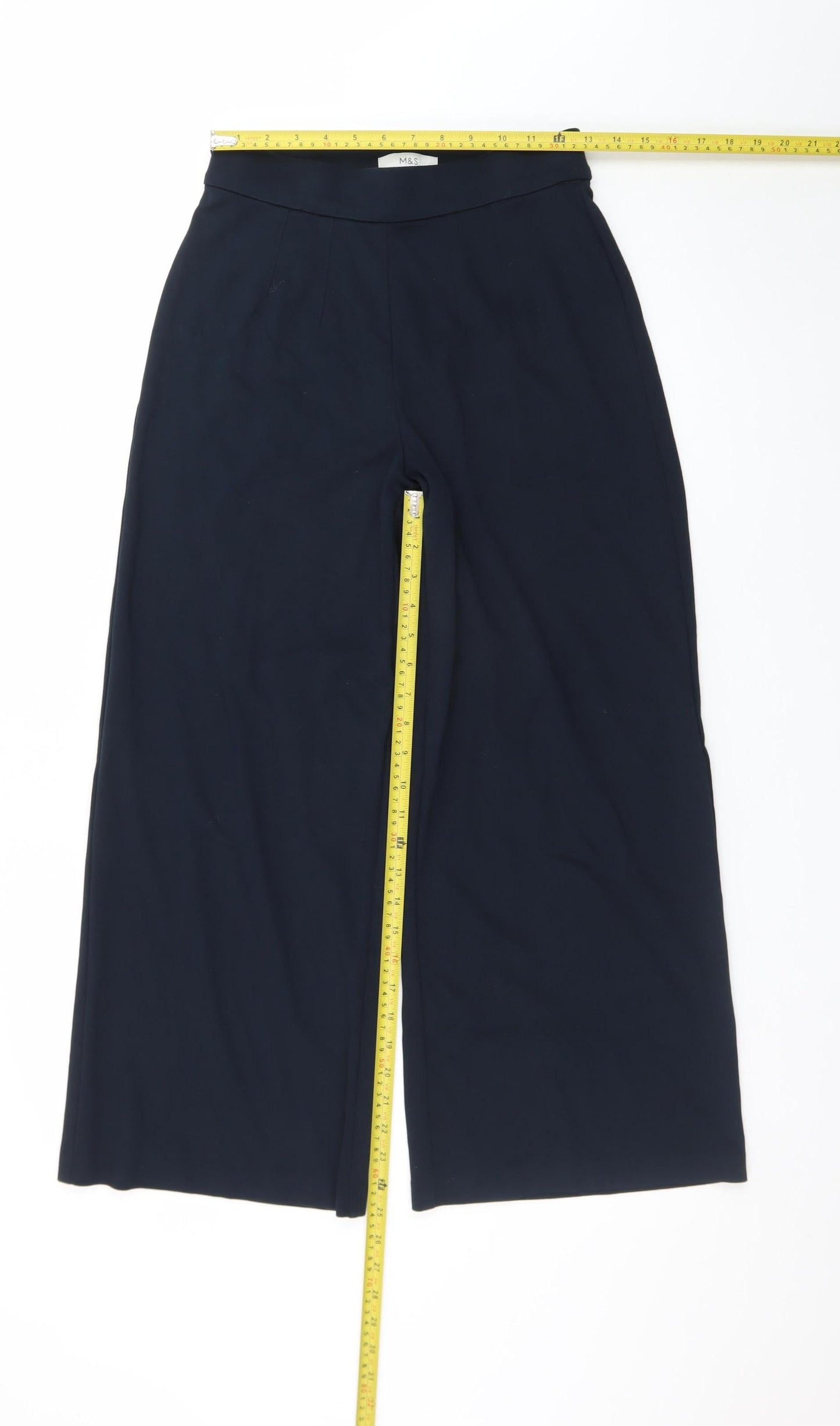 Marks and Spencer Women’s Black Wide-Leg Stretch Trousers Size 10