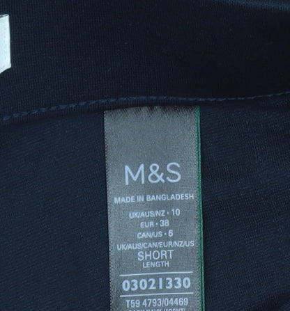 Marks and Spencer Women’s Black Wide-Leg Stretch Trousers Size 10