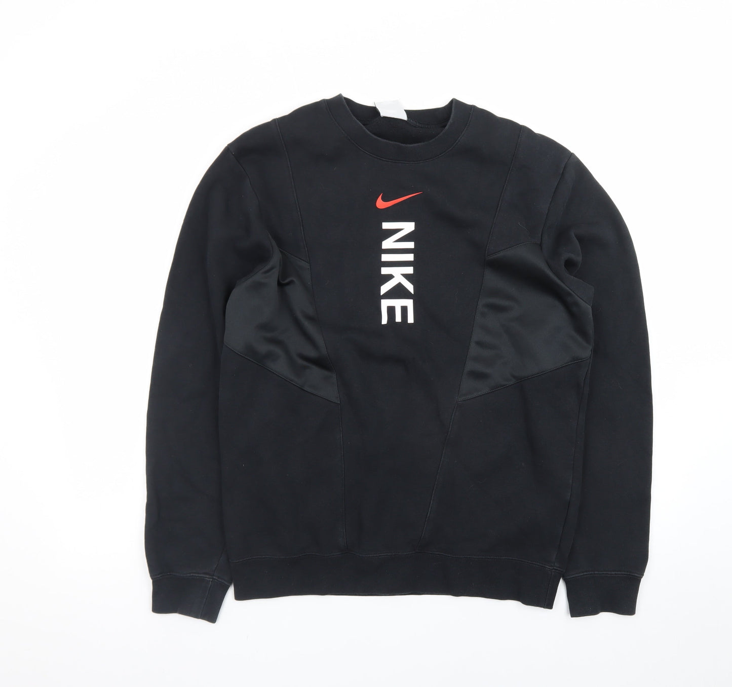 Nike Men Black Small Pullover Crew Neck Graphic Sweatshirt