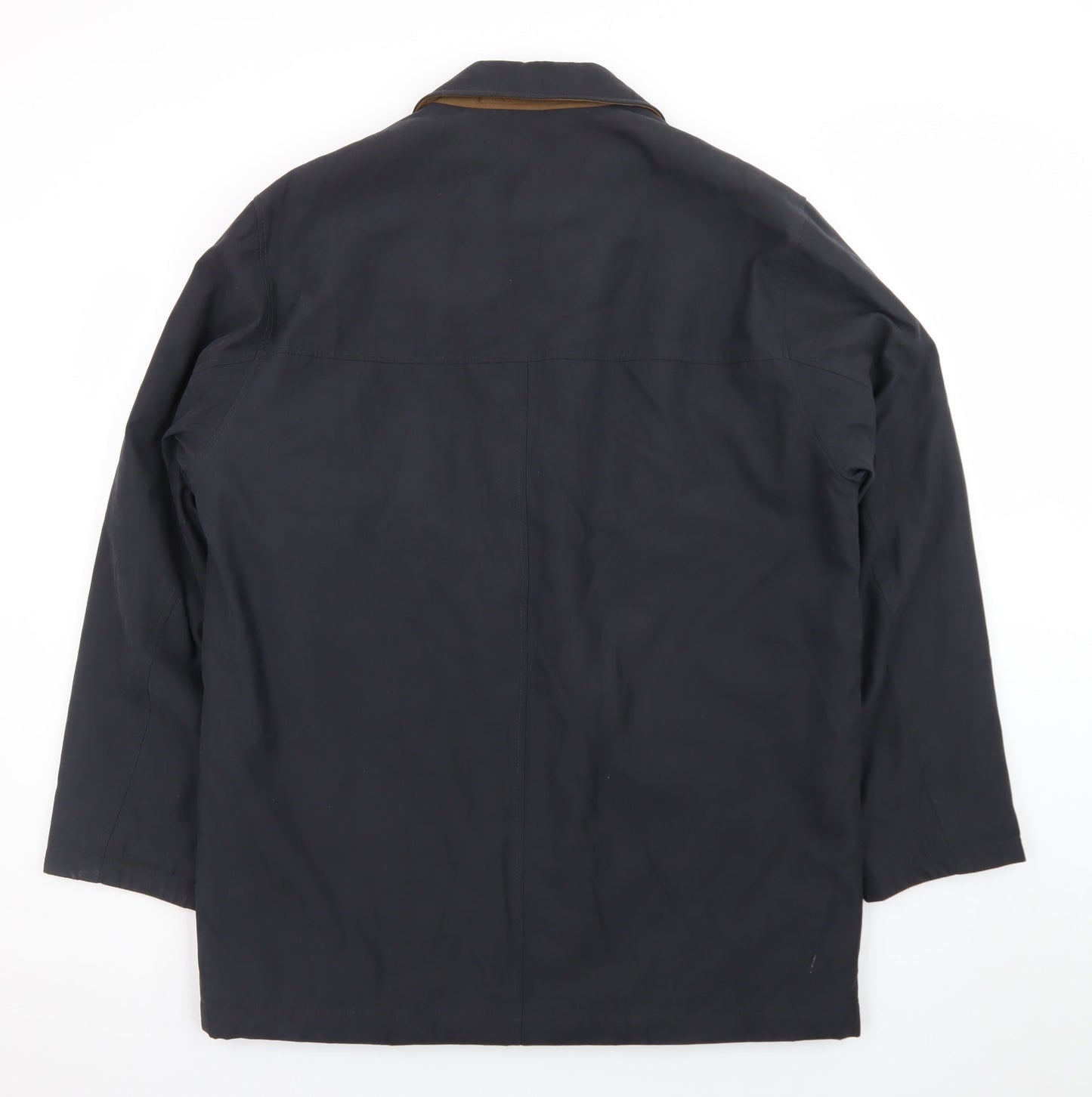 Jupiter Men's Black Classic Mid-Length Overcoat Size 48 Lined Polyester