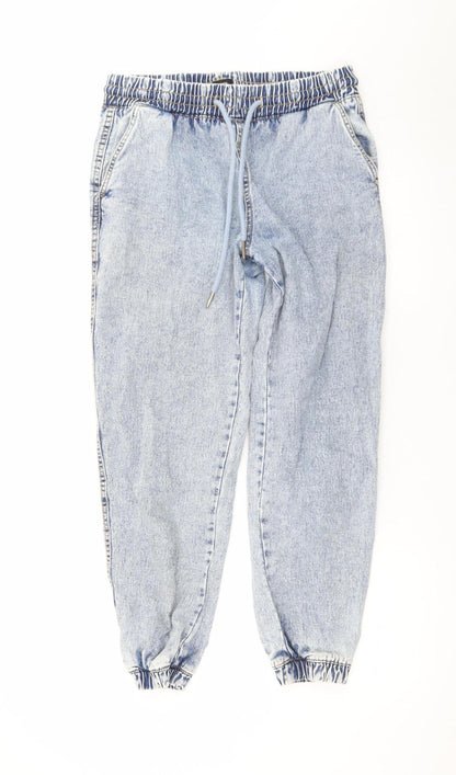 Tu Women's Blue Tapered Relaxed Fit Light Wash Jeans Size 10