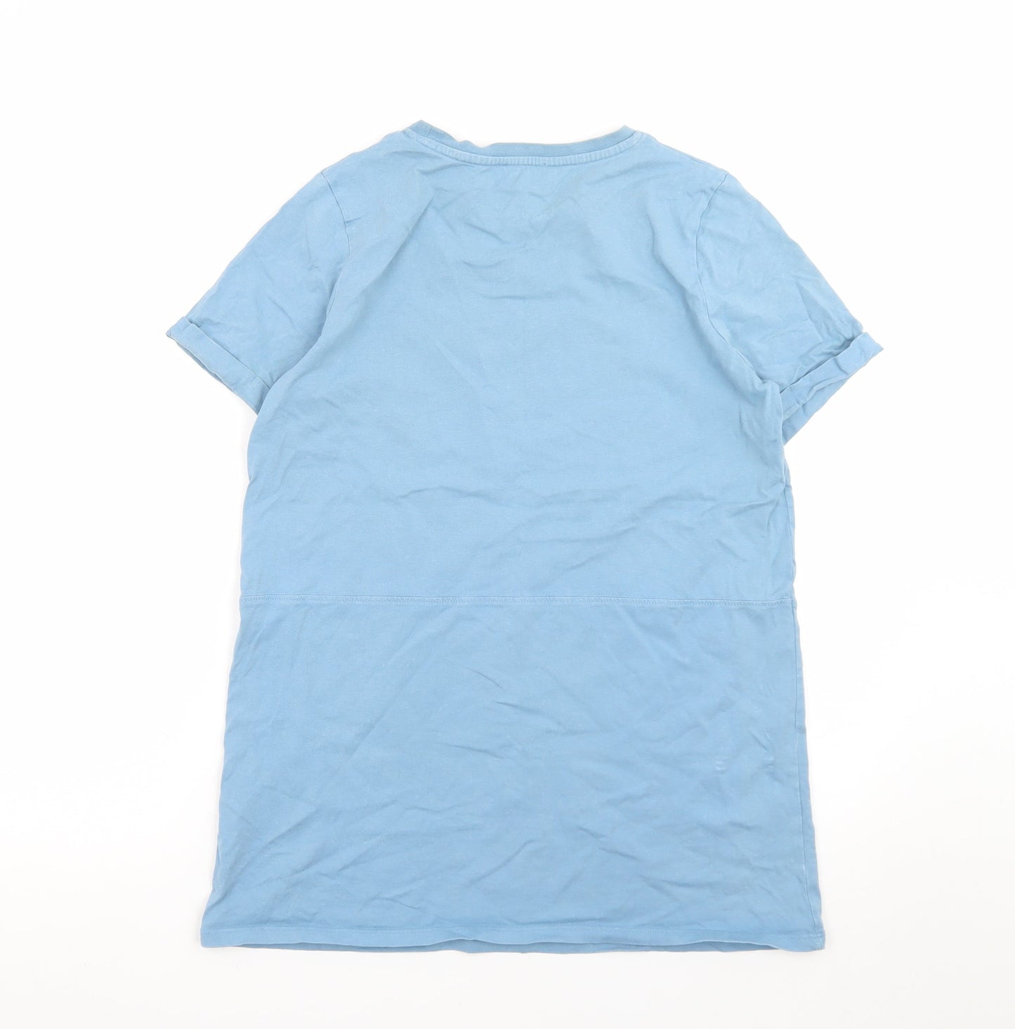 River Island Men's Blue XS Crew Neck Cotton T-Shirt