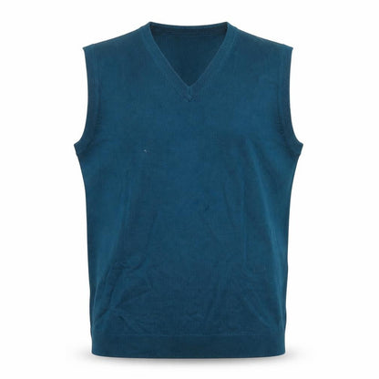 James Pringle Men's Blue Sleeveless V-Neck Knit Vest M