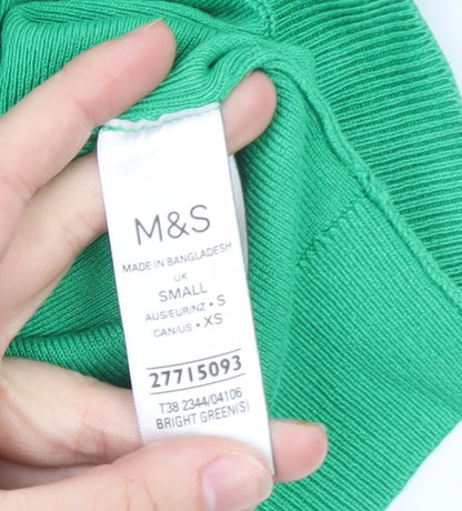Marks and Spencer Men’s Green Colourblock Polo Shirt Size S