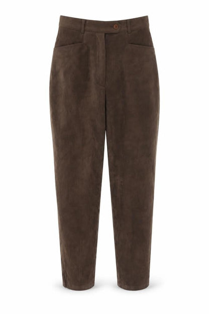 Casualaire Brown Men's Classic Tapered Trousers S Stretch Comfort Fit