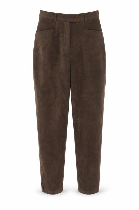 Casualaire Brown Men's Classic Tapered Trousers S Stretch Comfort Fit