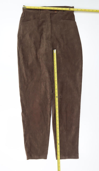 Casualaire Brown Men's Classic Tapered Trousers S Stretch Comfort Fit
