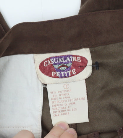 Casualaire Brown Men's Classic Tapered Trousers S Stretch Comfort Fit