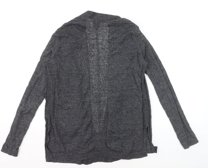 GAP Womens Grey Linen Blend Long Sleeve Open Cardigan M