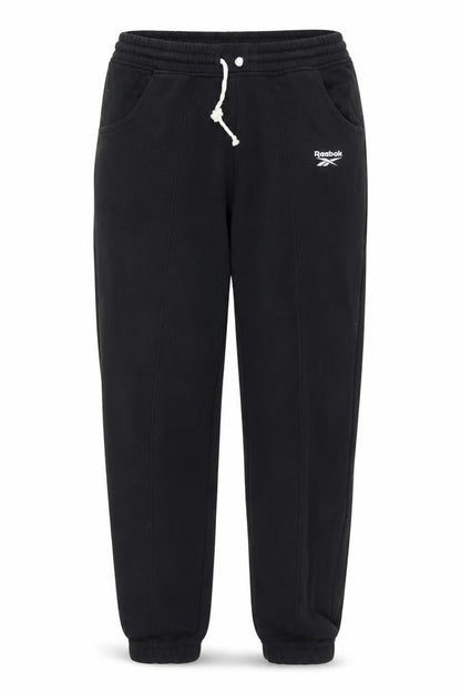 Reebok Women Black Small Jogger Sweatpants Elastic Waist Pockets