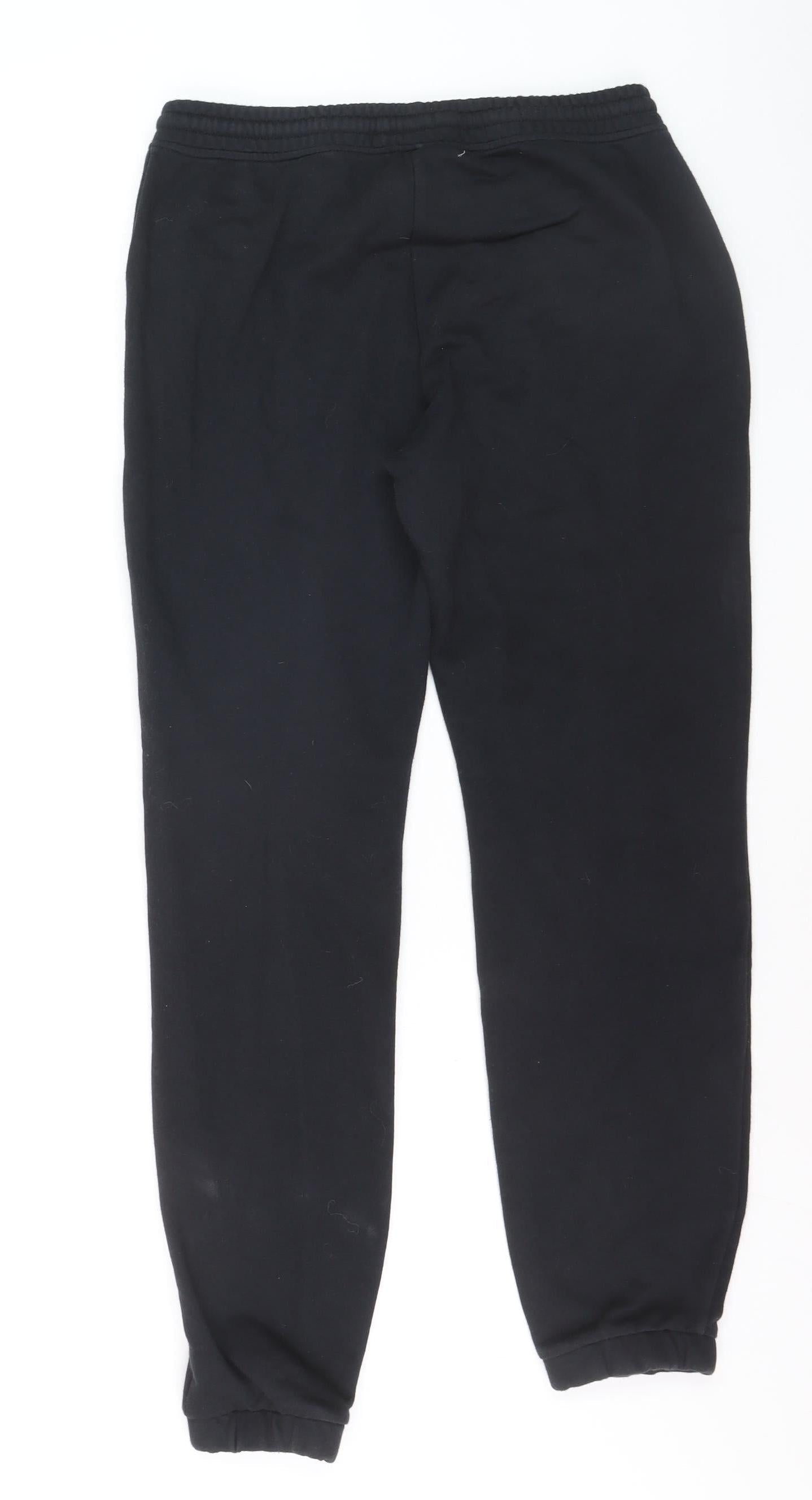 Reebok Women Black Small Jogger Sweatpants Elastic Waist Pockets