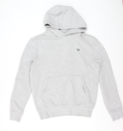 Crew Clothing Company Men Grey Pullover Hoodie M Regular Fit