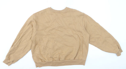 Hollister Womens Beige Crew Neck Pullover Sweatshirt M
