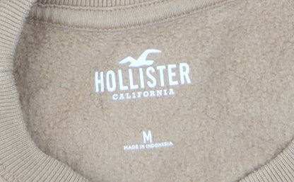 Hollister Womens Beige Crew Neck Pullover Sweatshirt M