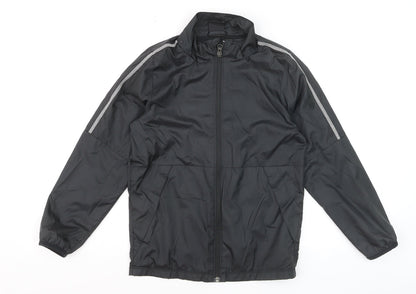 Nike Boys Black 8-10 Years Track Jacket Full Zip Lightweight Activewear